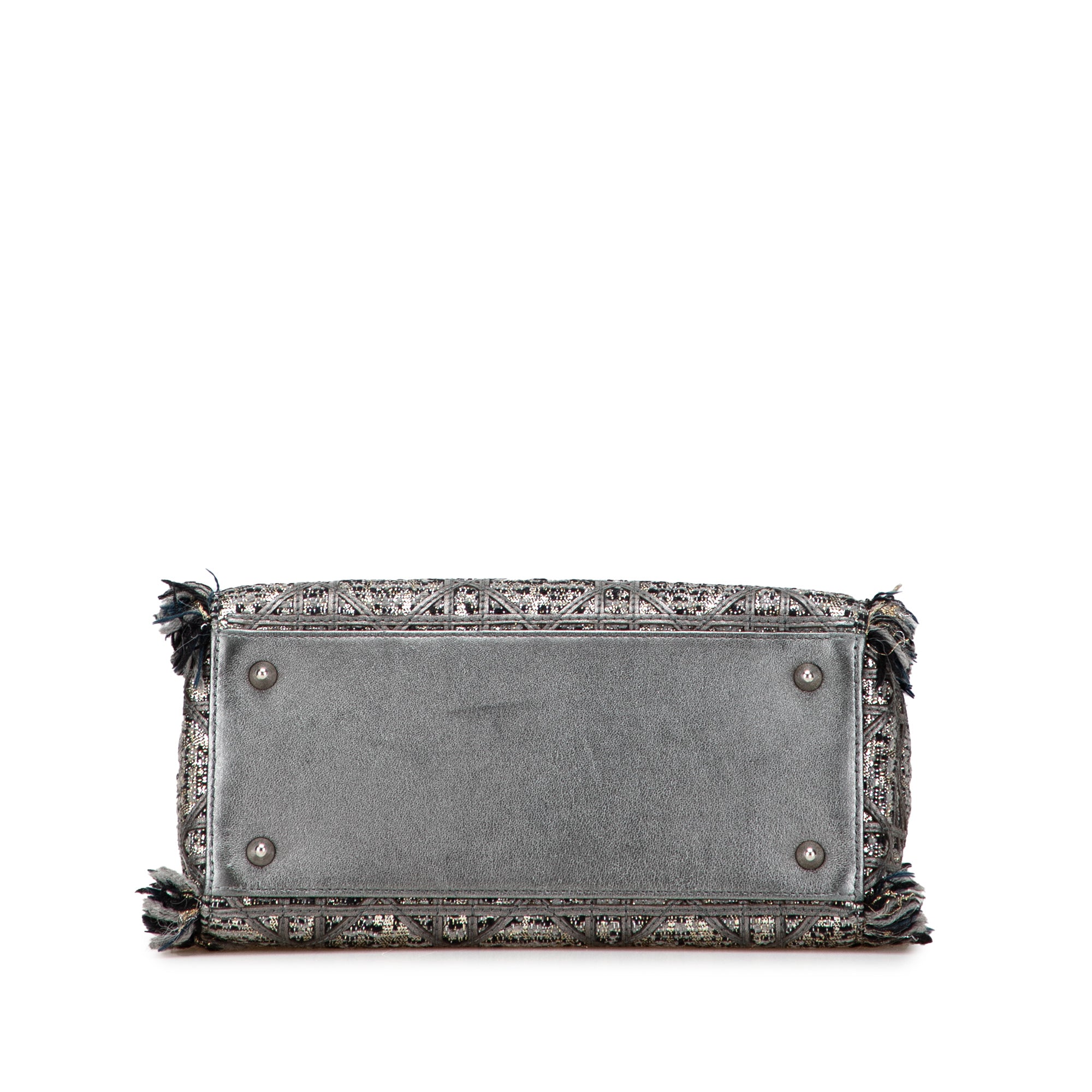 Medium Tweed Cannage Fringe Lady Dior