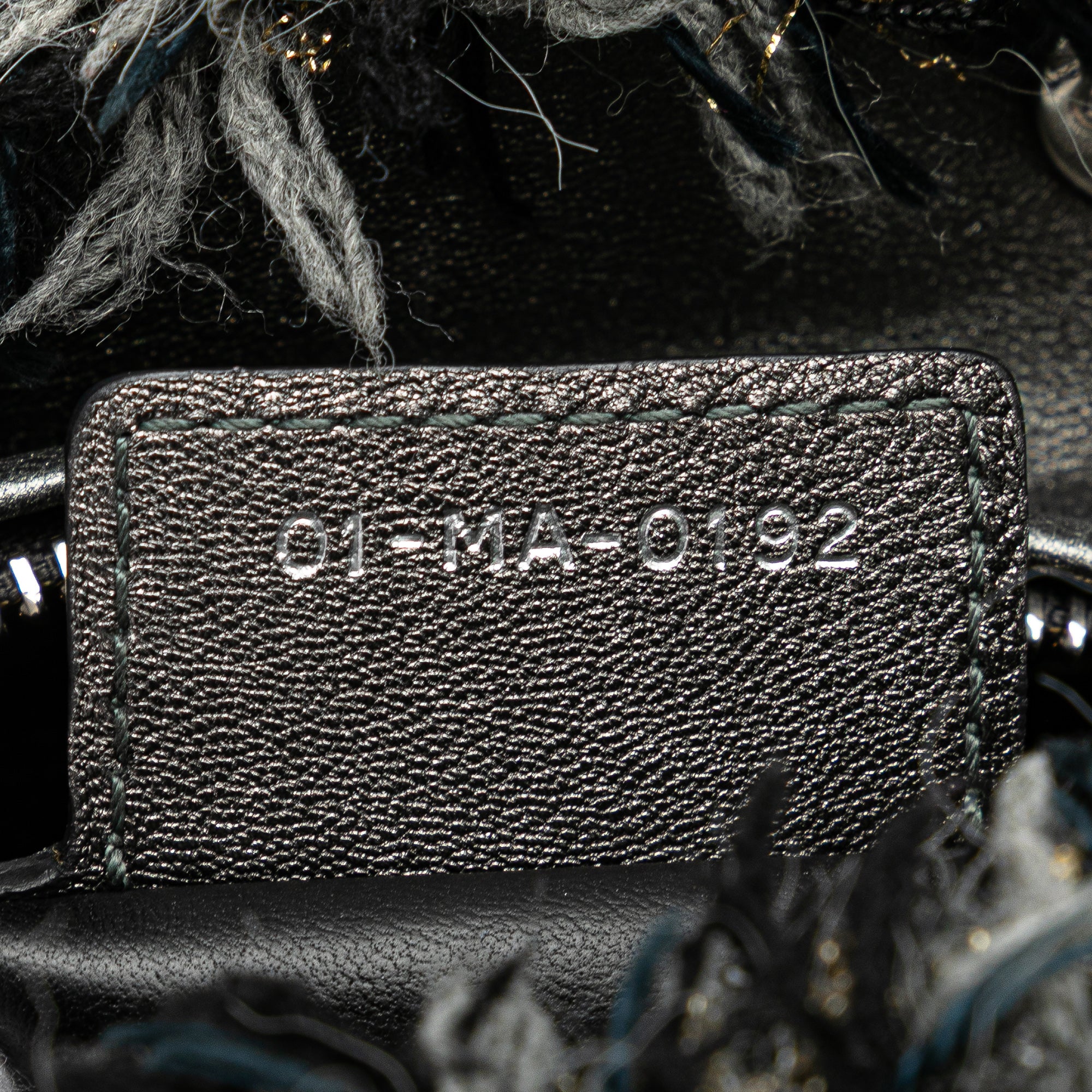 Medium Tweed Cannage Fringe Lady Dior