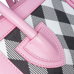 Canvas Checkered B-Army 26 Shopping Satchel