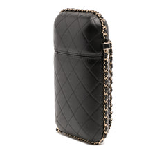 CC Quilted Lambskin Chain Around Phone Holder