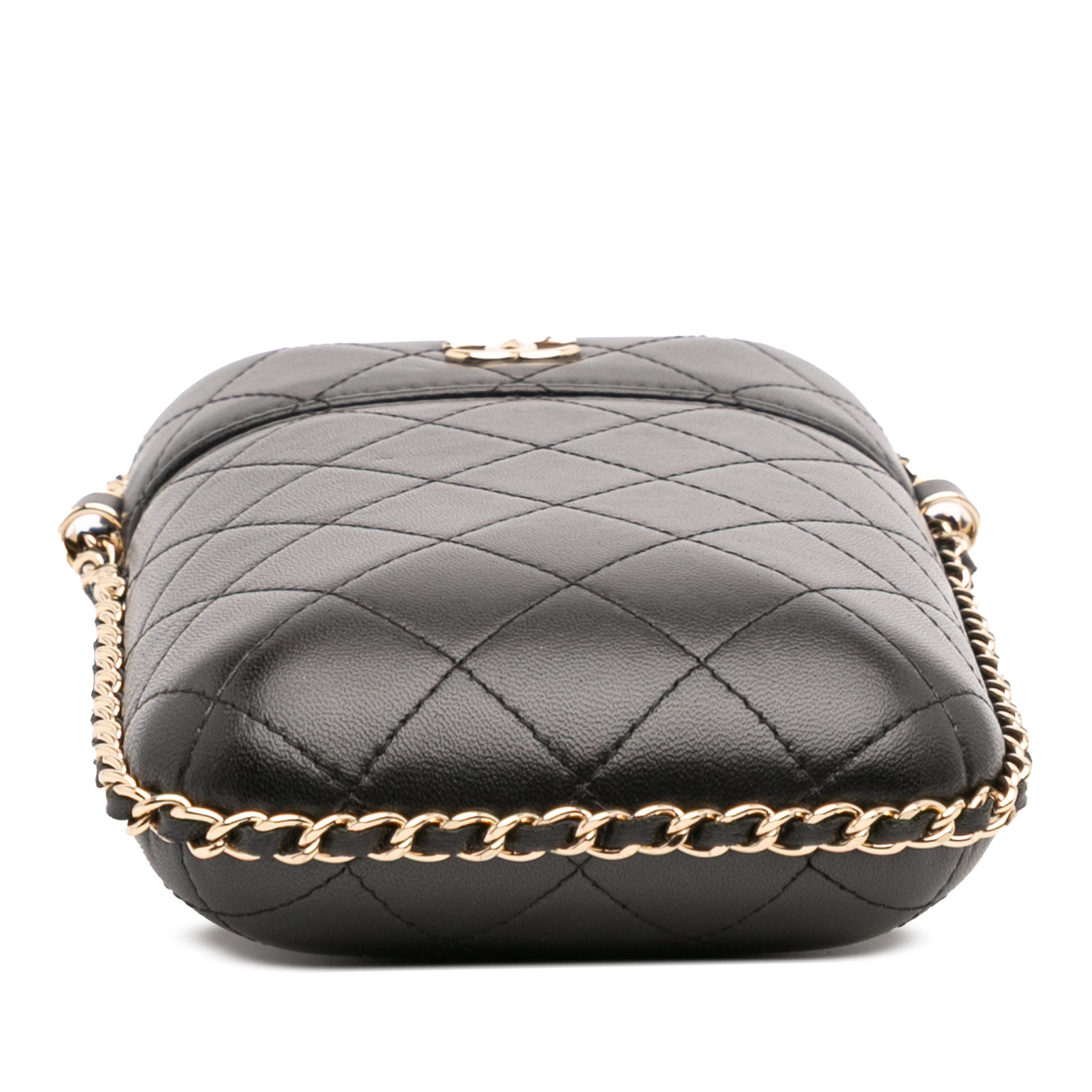 CC Quilted Lambskin Chain Around Phone Holder