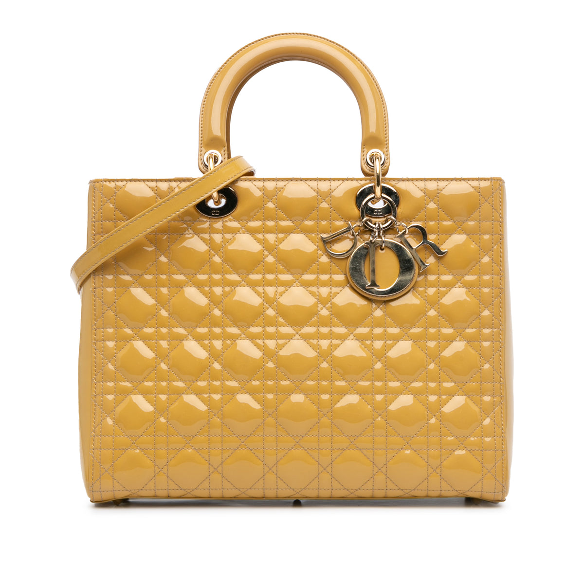 Large Patent Cannage Lady Dior