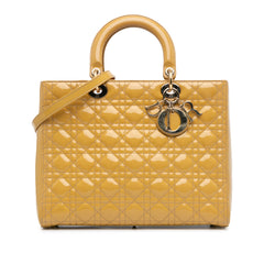 Large Patent Cannage Lady Dior