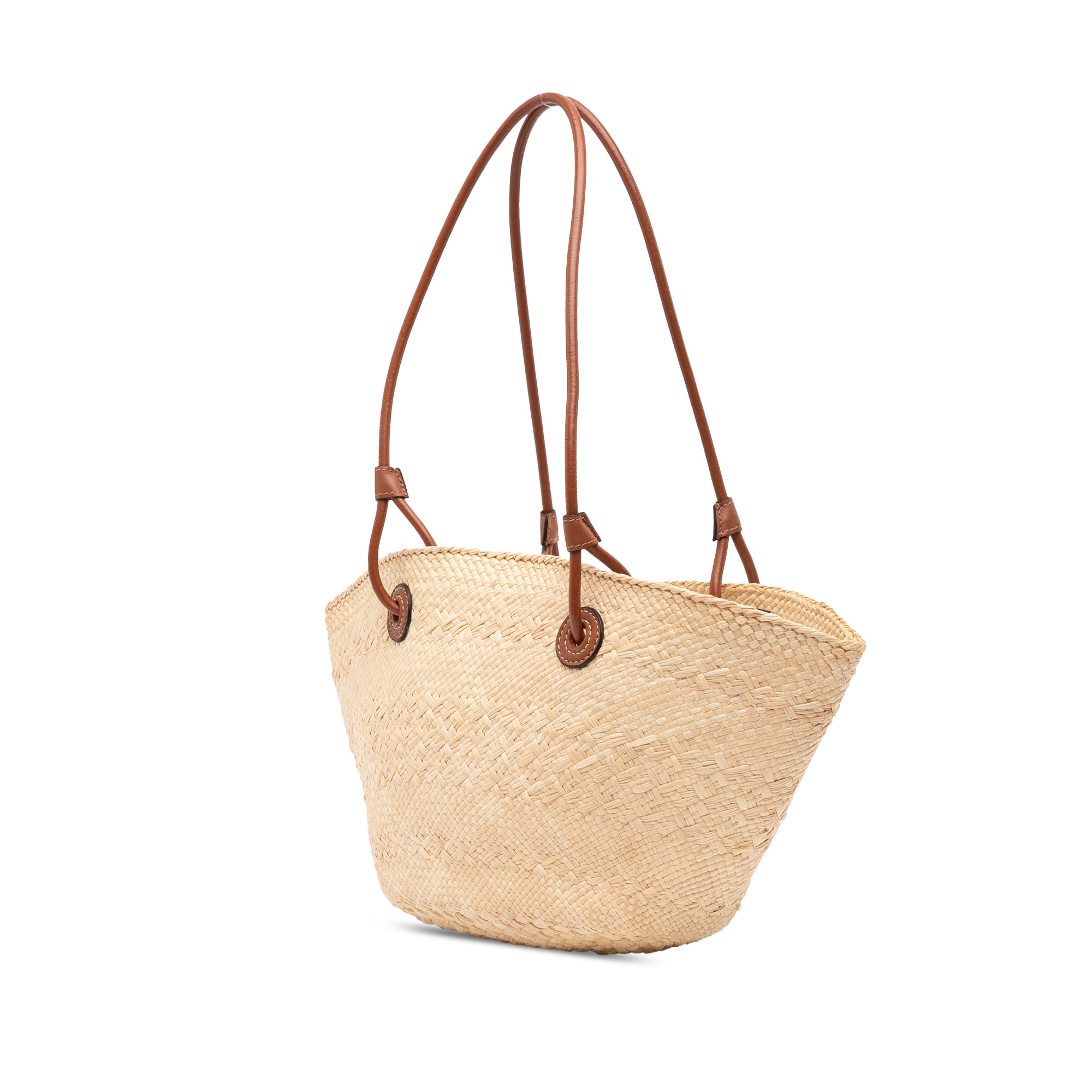 Paulas Ibiza Small Anagram Raffia Tote