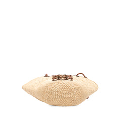 Paulas Ibiza Small Anagram Raffia Tote