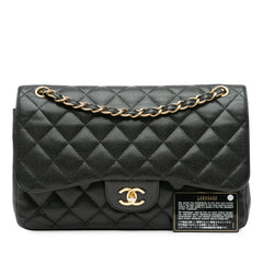 Jumbo Classic Caviar Double Flap