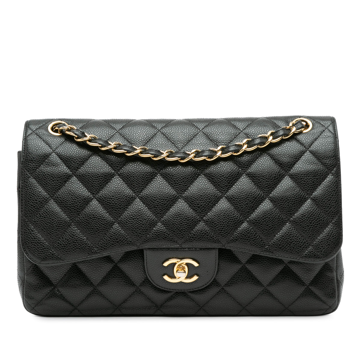 Jumbo Classic Caviar Double Flap