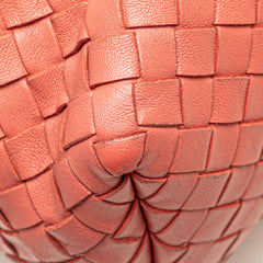 Leather Intrecciato Flap Satchel