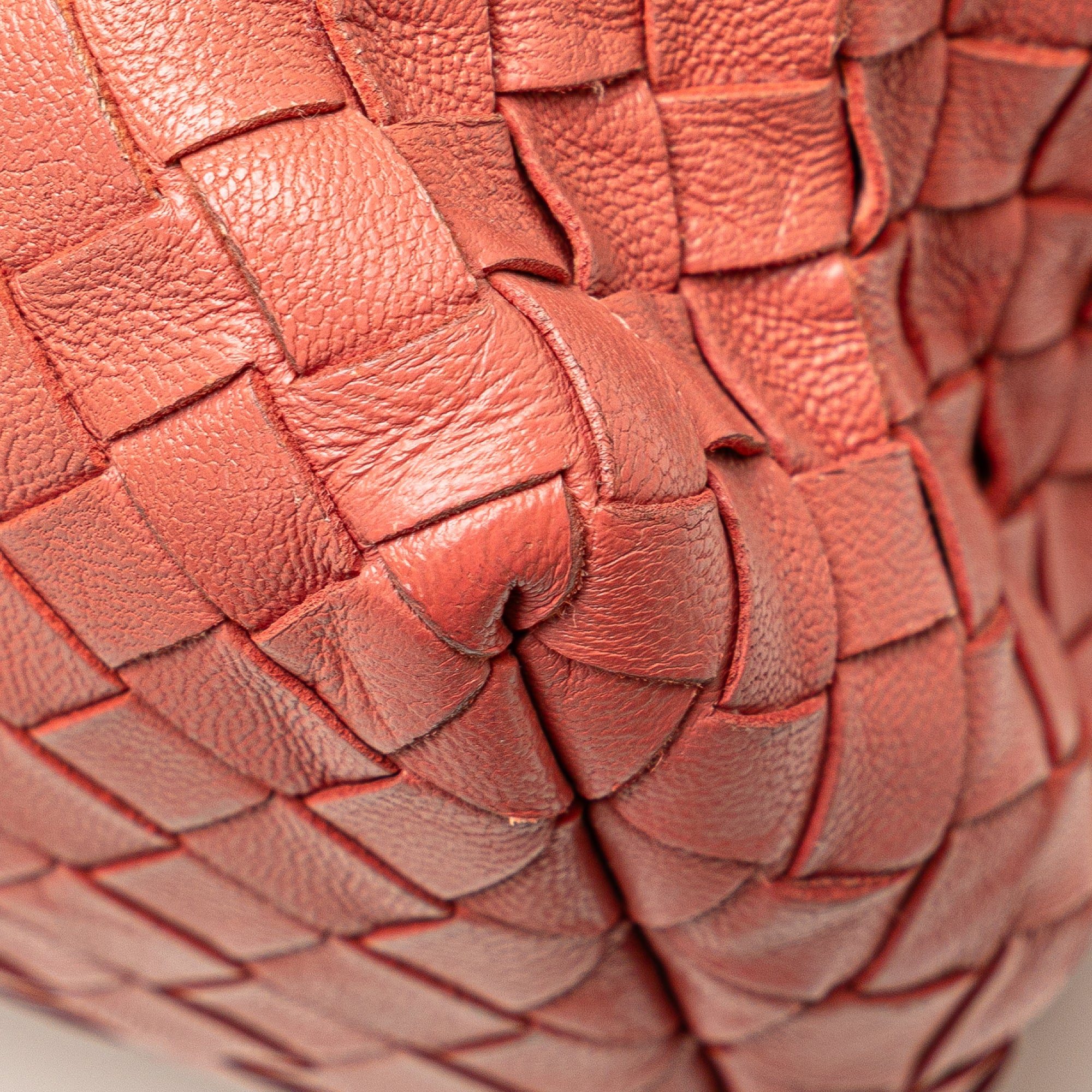 Leather Intrecciato Flap Satchel