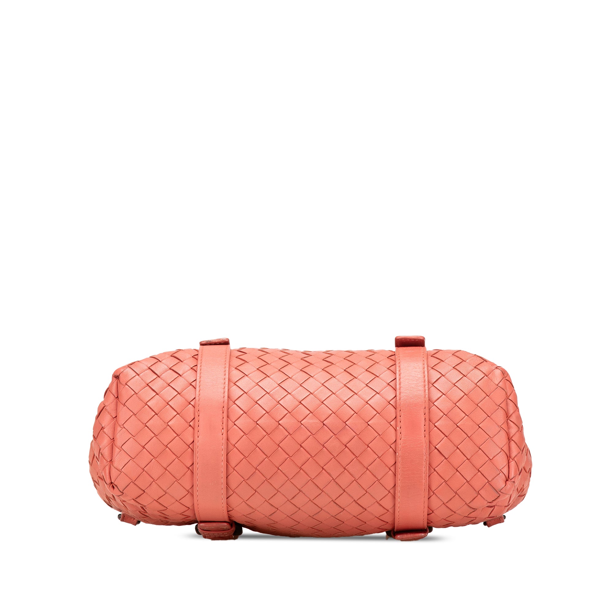 Leather Intrecciato Flap Satchel