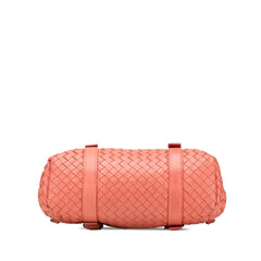 Leather Intrecciato Flap Satchel