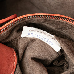 Leather Intrecciato Flap Satchel