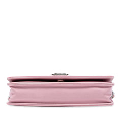 Calfskin Crystal Studded Boy Wallet on Chain