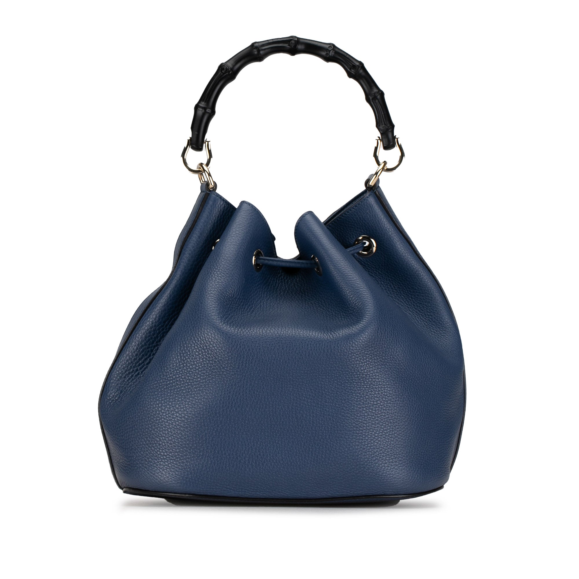 Miss Bamboo Leather Bucket Bag_2