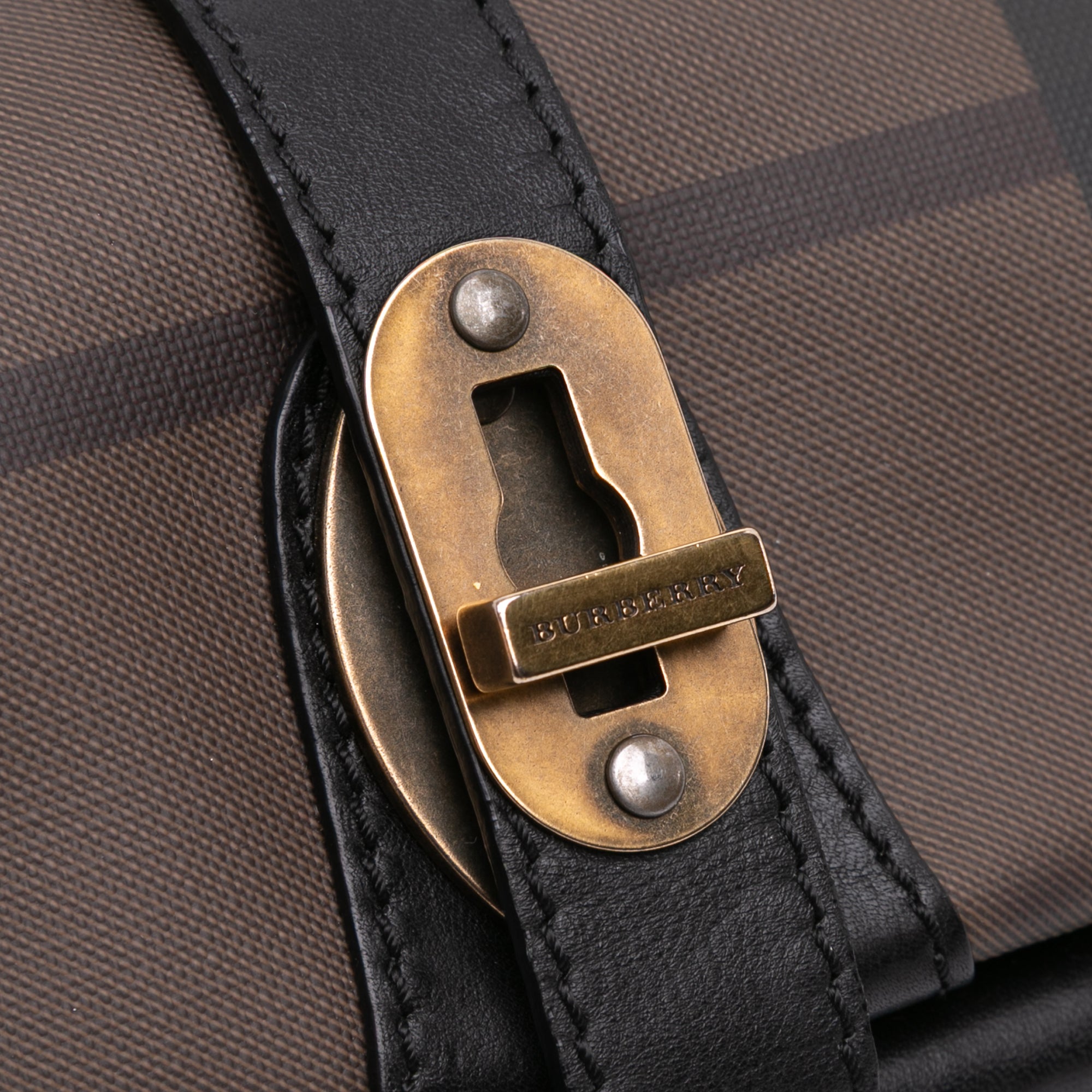 Smoke Check Studded Coated Canvas Cadet Satchel