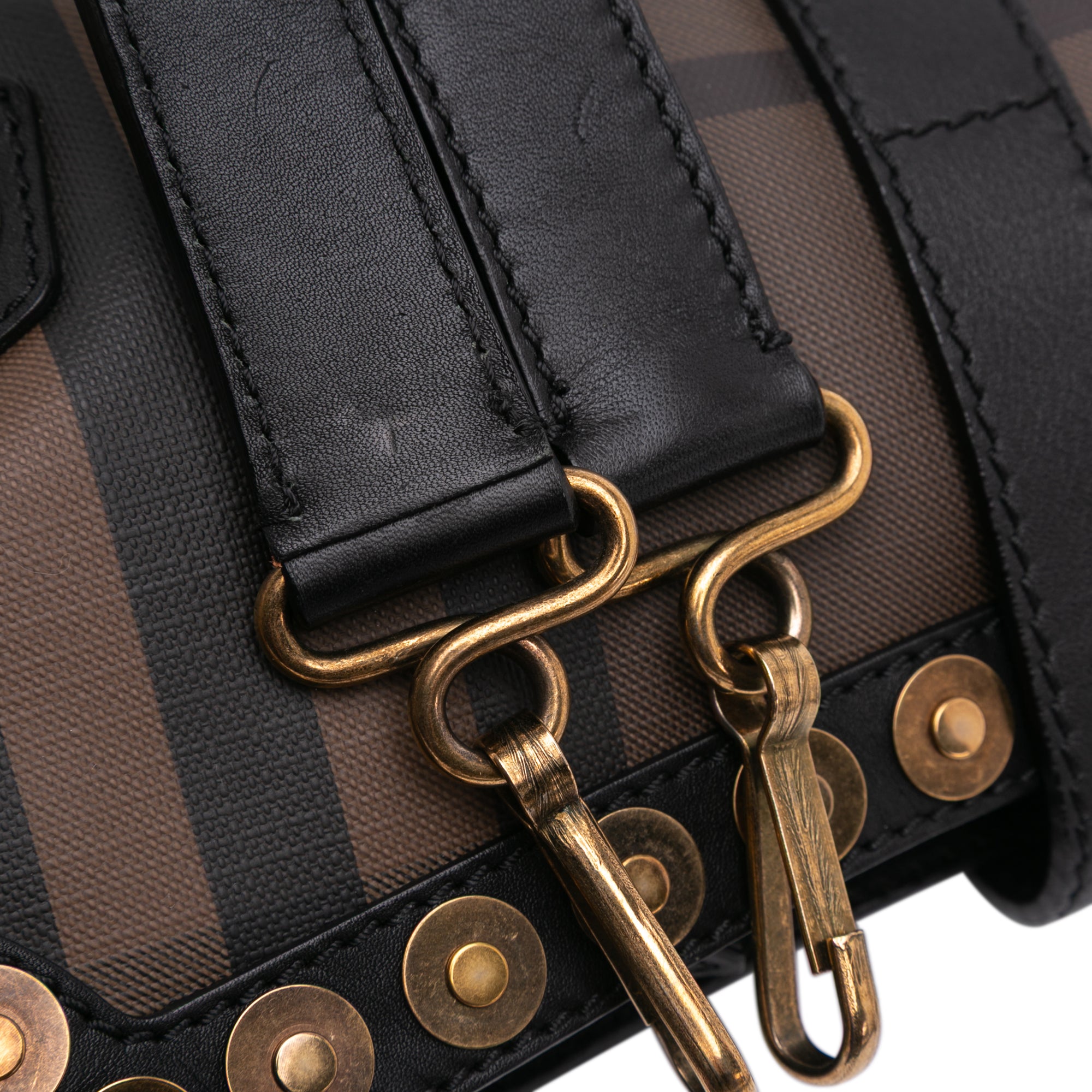Smoke Check Studded Coated Canvas Cadet Satchel