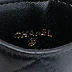 Quilted Lambskin Pearl Crown CC Wristlet Multi Pouches