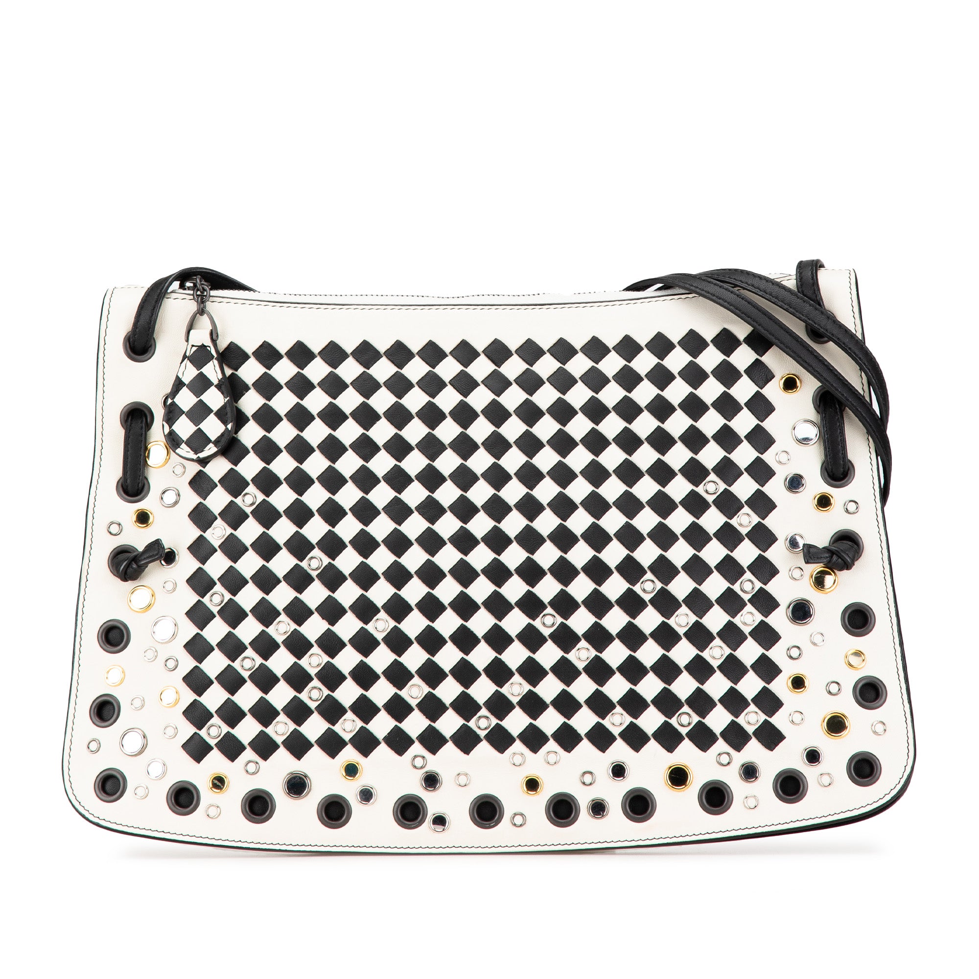 Nappa Intrecciato Check Grommet Palio Crossbody