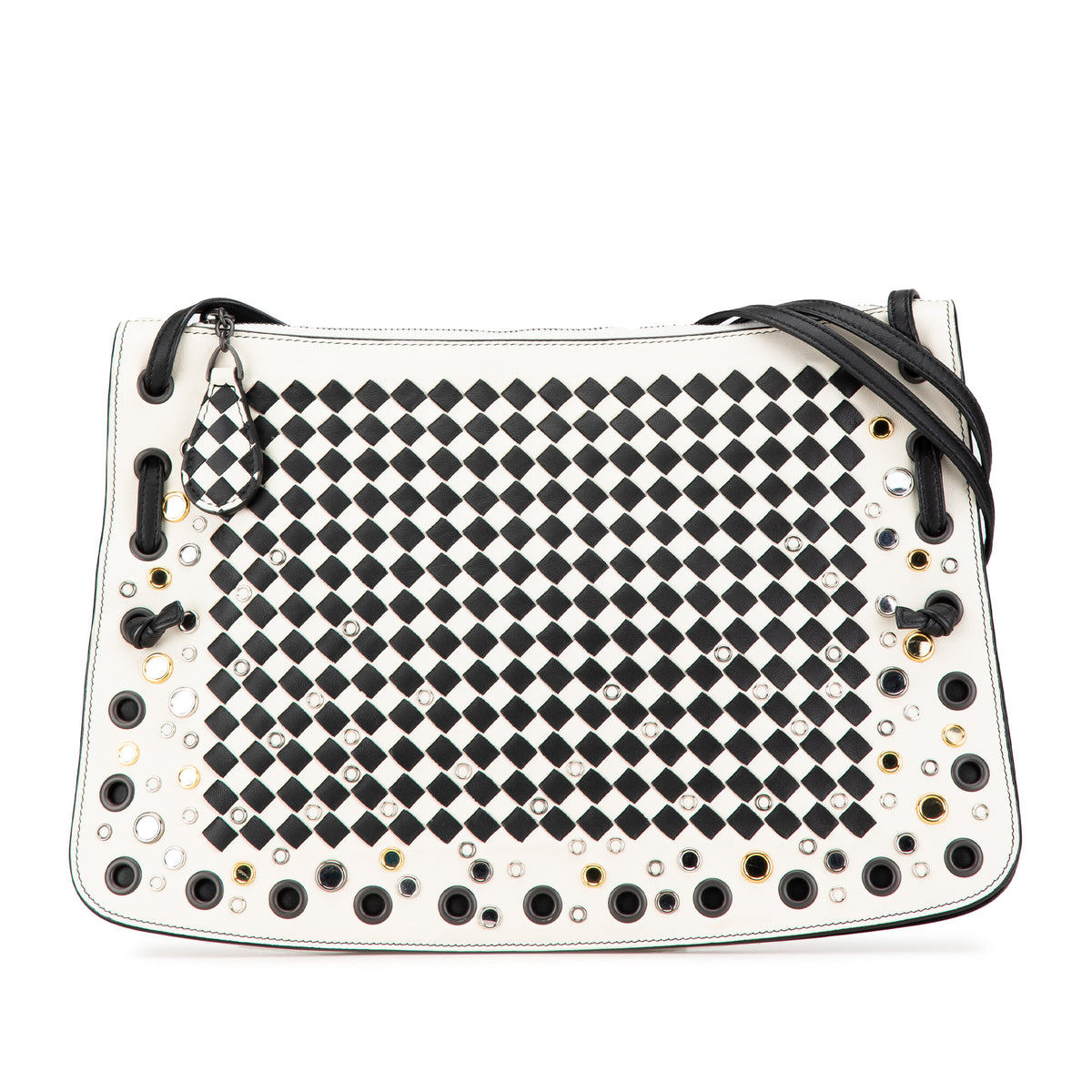 Nappa Intrecciato Check Grommet Palio Crossbody