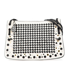 Nappa Intrecciato Check Grommet Palio Crossbody