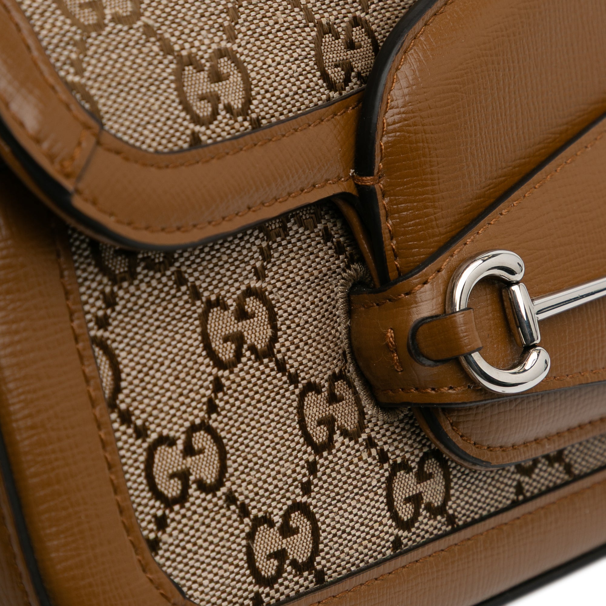 GG Canvas Asymmetric Horsebit 1955 Shoulder Bag