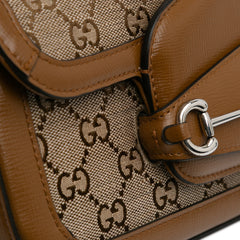 GG Canvas Asymmetric Horsebit 1955 Shoulder Bag
