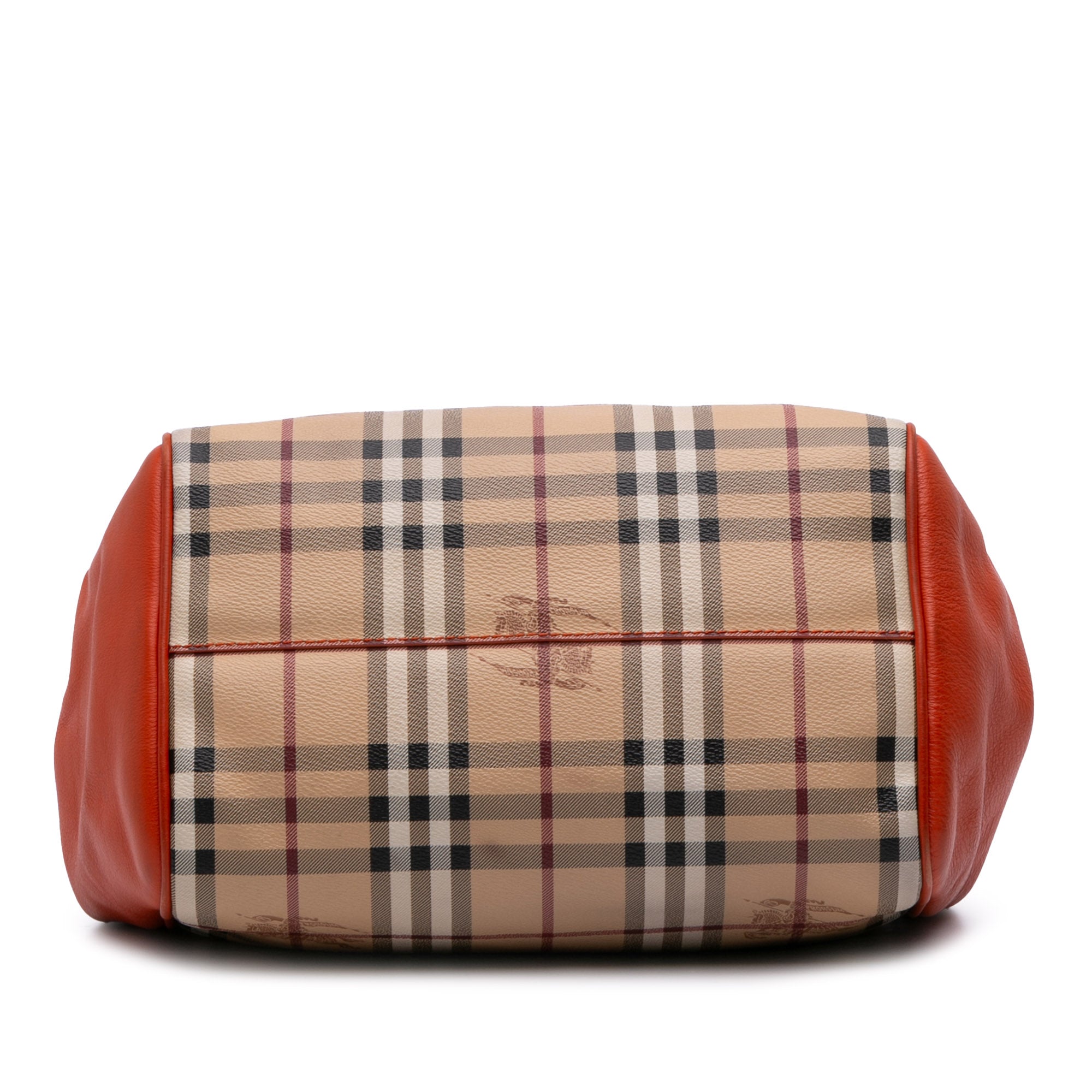 Small Leather Trimmed Haymarket Check Coated Canvas Canterbury Tote