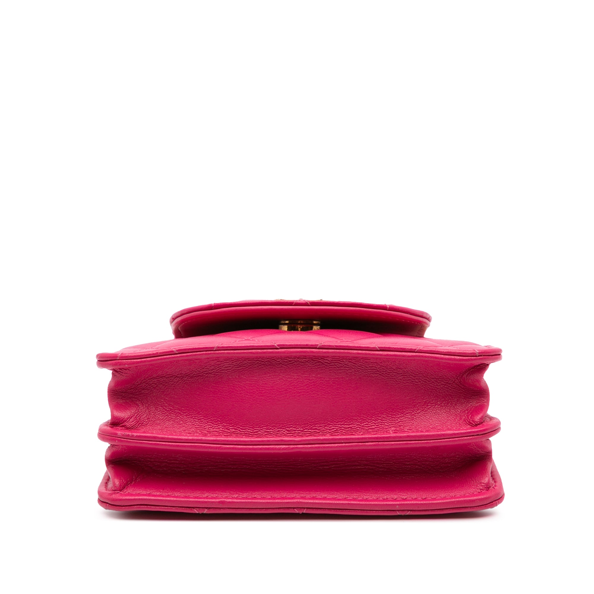 CC Quilted Lambskin Flap Clutch On Chain