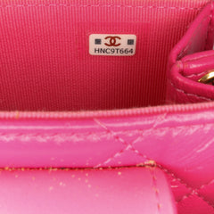 CC Quilted Lambskin Flap Clutch On Chain