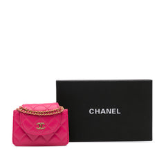 CC Quilted Lambskin Flap Clutch On Chain