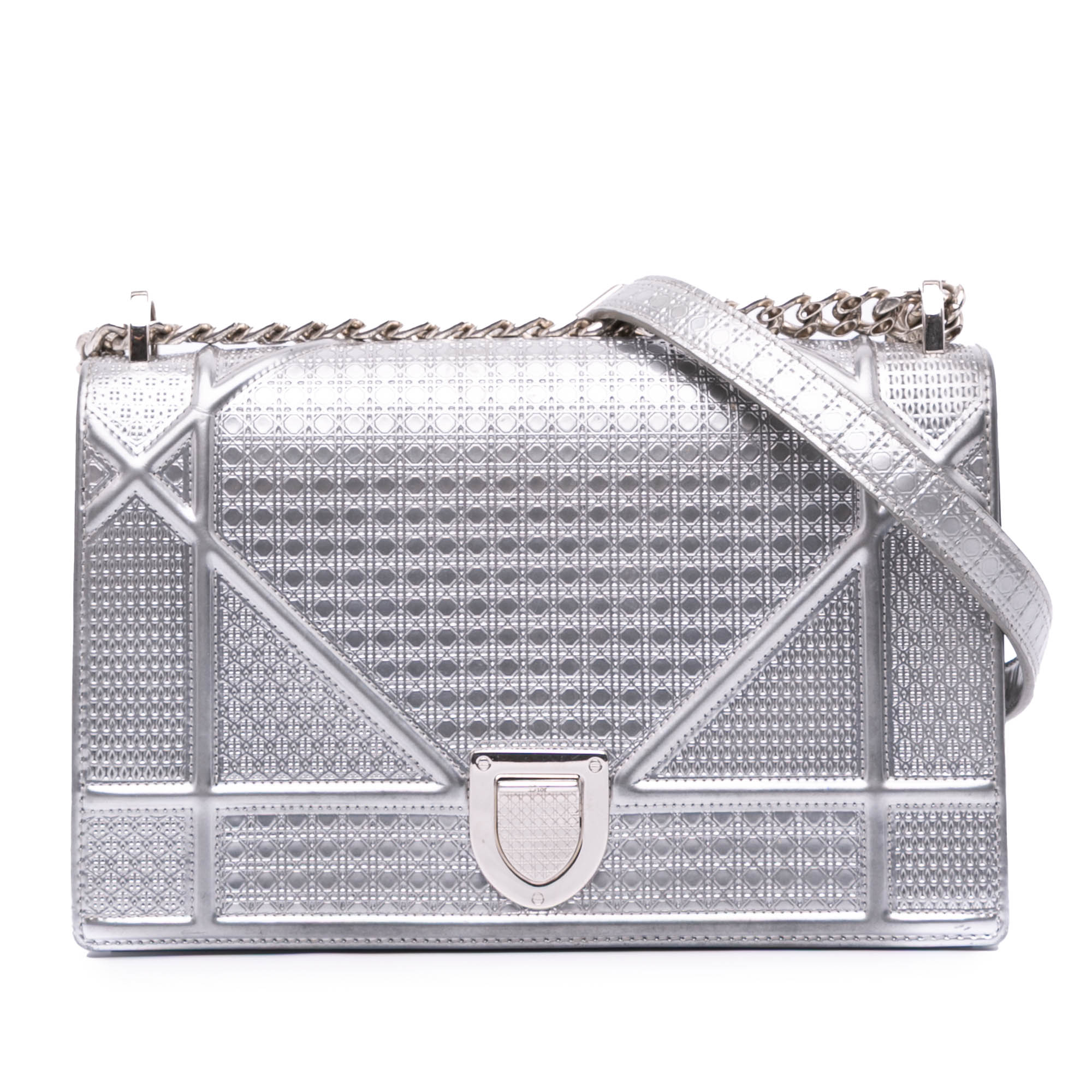 Medium Metallic Patent Microcannage Diorama Flap