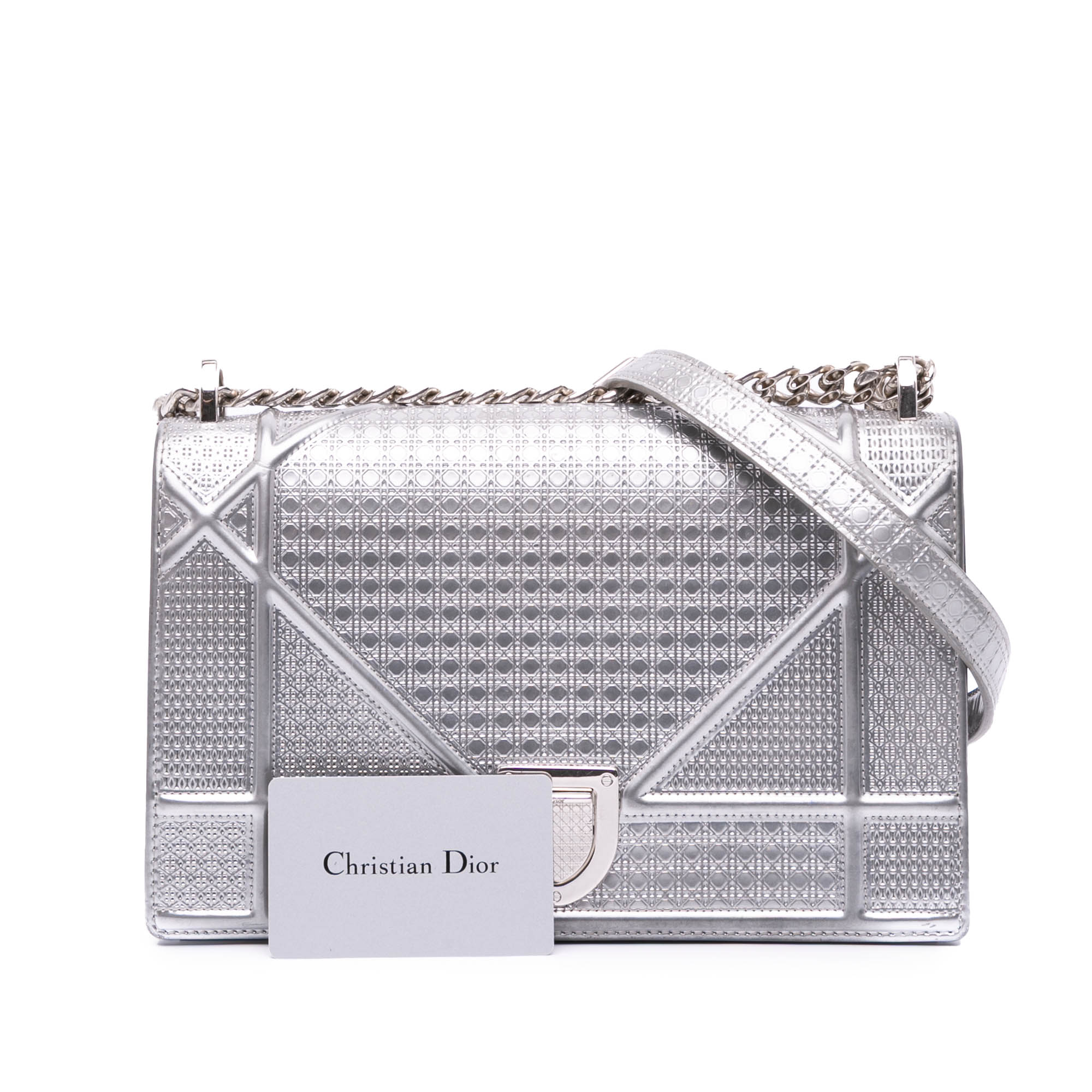 Medium Metallic Patent Microcannage Diorama Flap