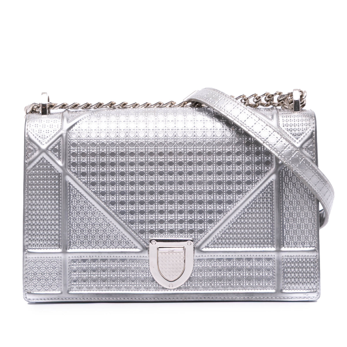 Medium Metallic Patent Microcannage Diorama Flap