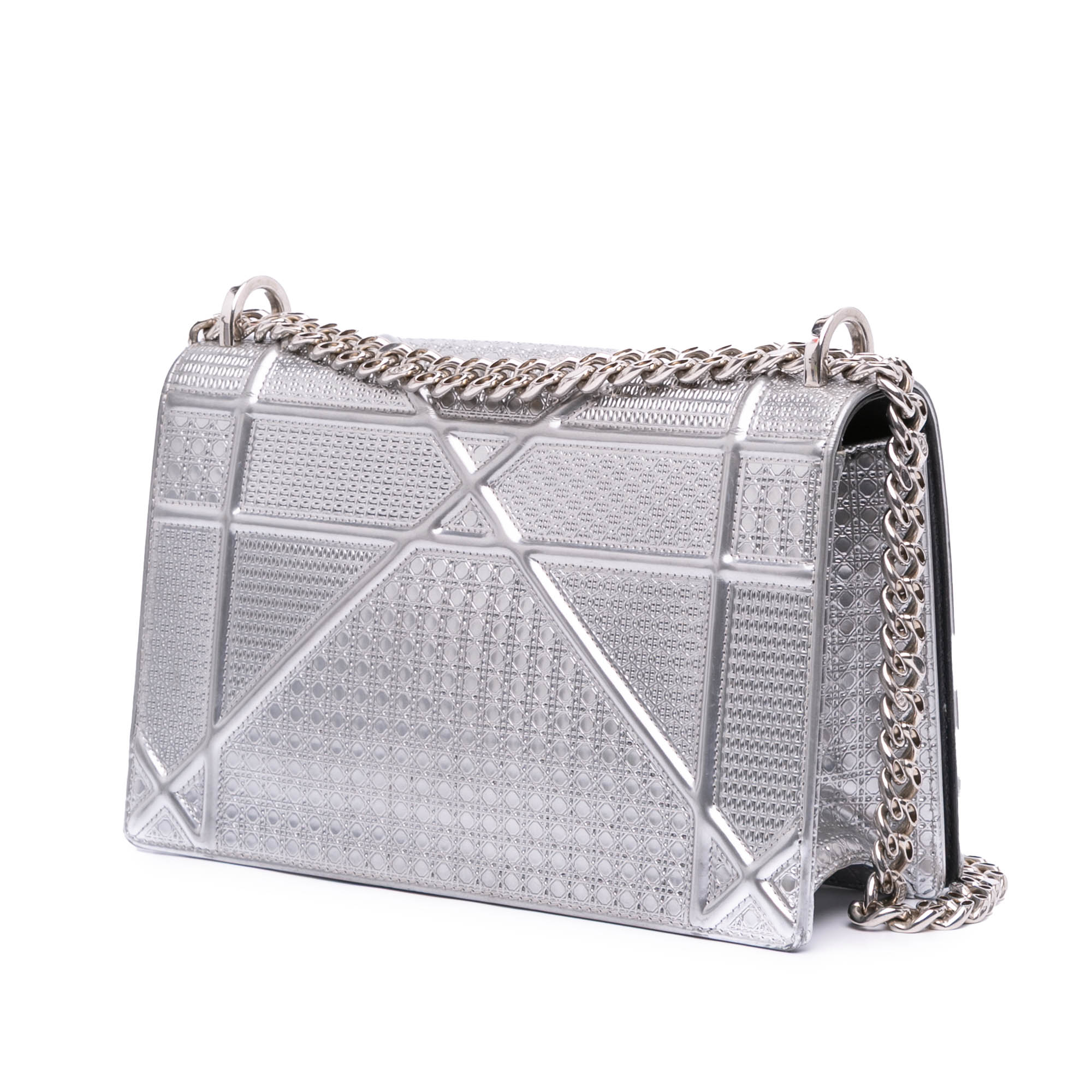 Medium Metallic Patent Microcannage Diorama Flap