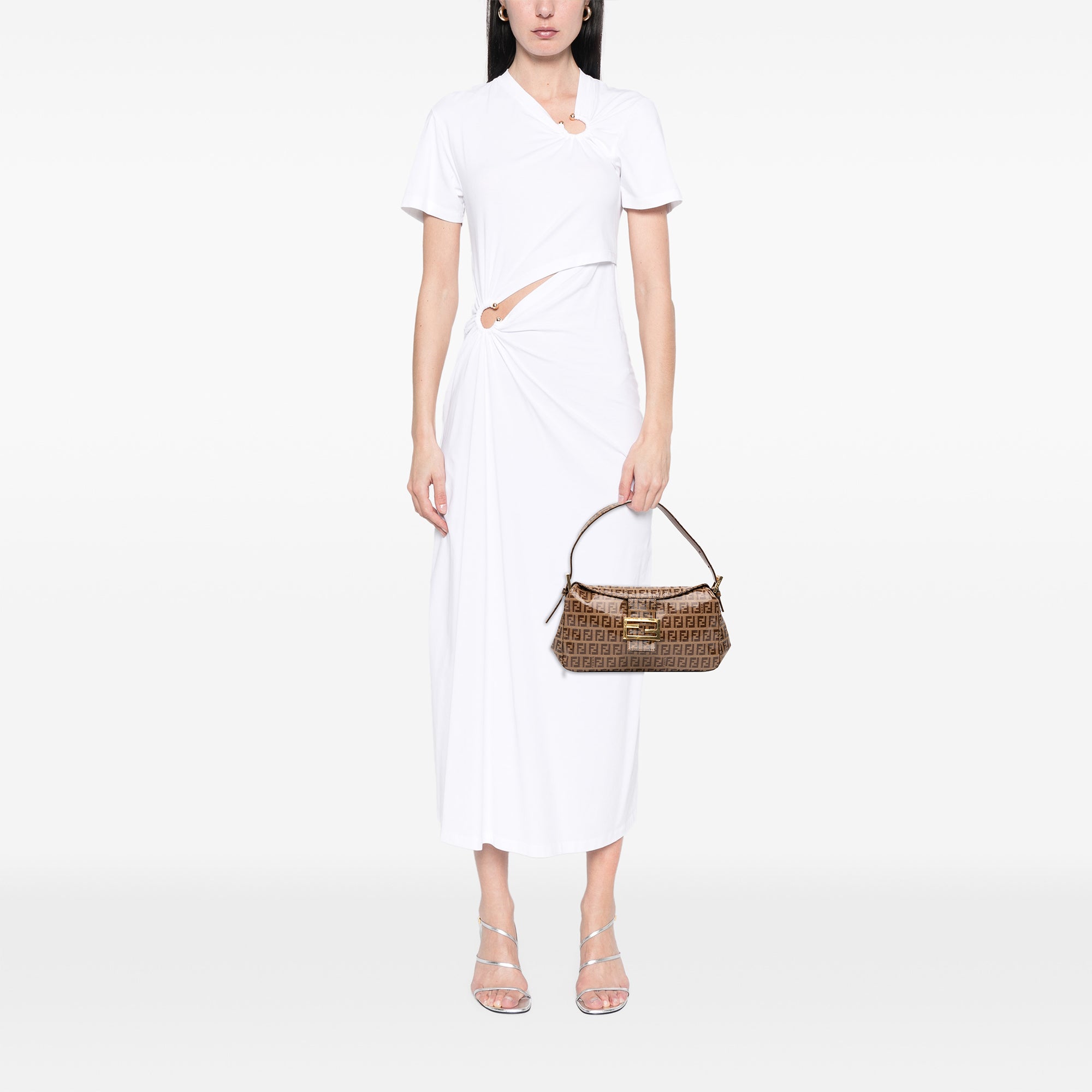 Zucchino Crystal Double Flap Shoulder Bag