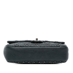 Washed Lambskin Studded Metal Beauty Flap