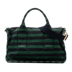 Canvas Canapa Righe Striped Satchel