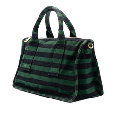 Canvas Canapa Righe Striped Satchel