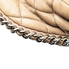 Large Washed Lambskin Chain Around Flap