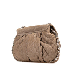 Large Washed Lambskin Chain Around Flap
