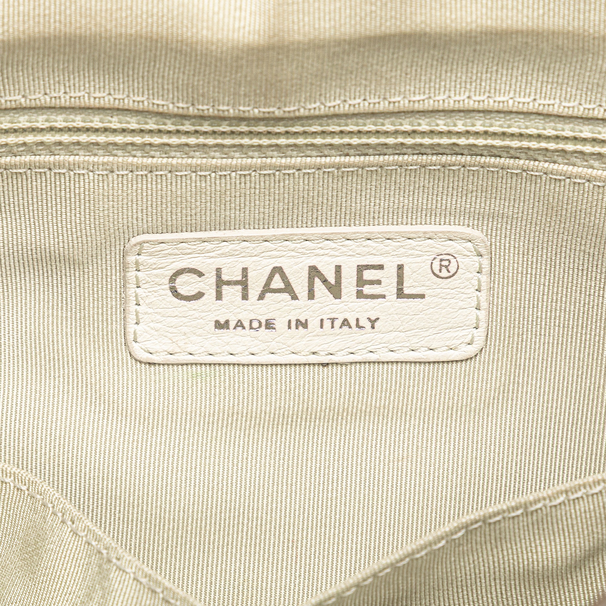 Large Washed Lambskin Chain Around Flap