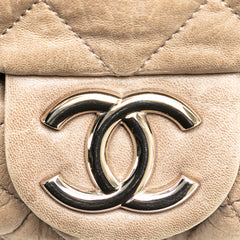 Large Washed Lambskin Chain Around Flap