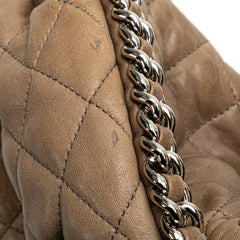 Large Washed Lambskin Chain Around Flap