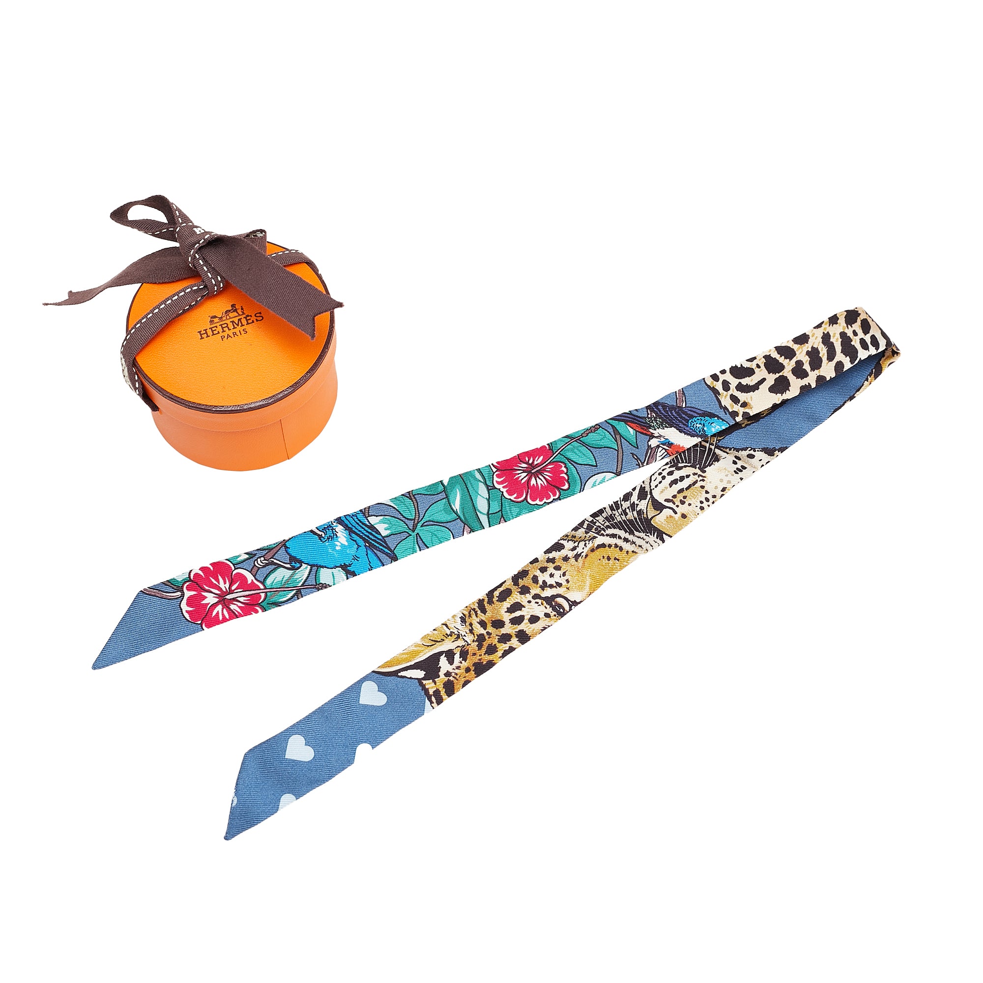 Jungle Love Love Doll Silk Twilly Scarf