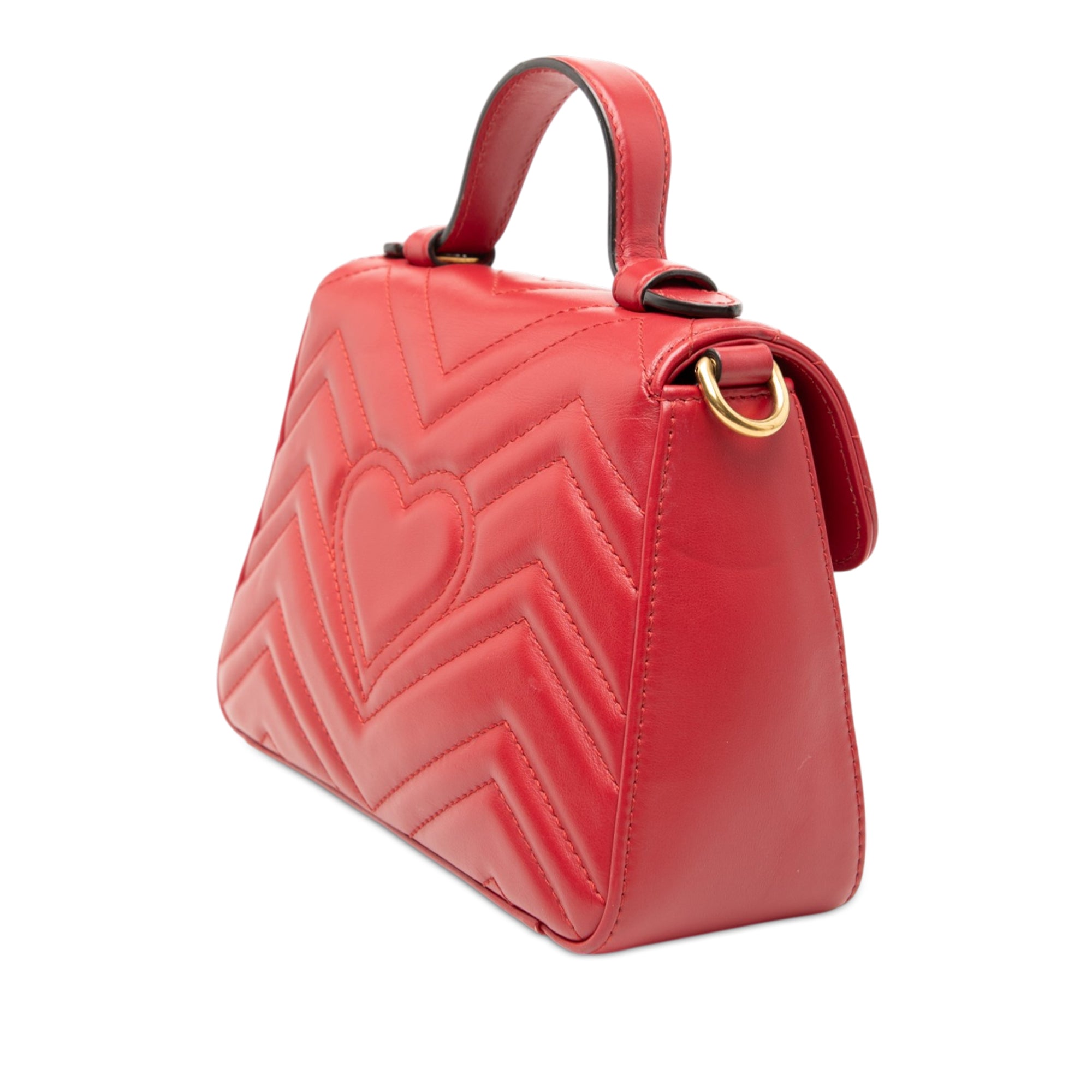 Mini GG Marmont Matelasse Leather Top Handle Bag