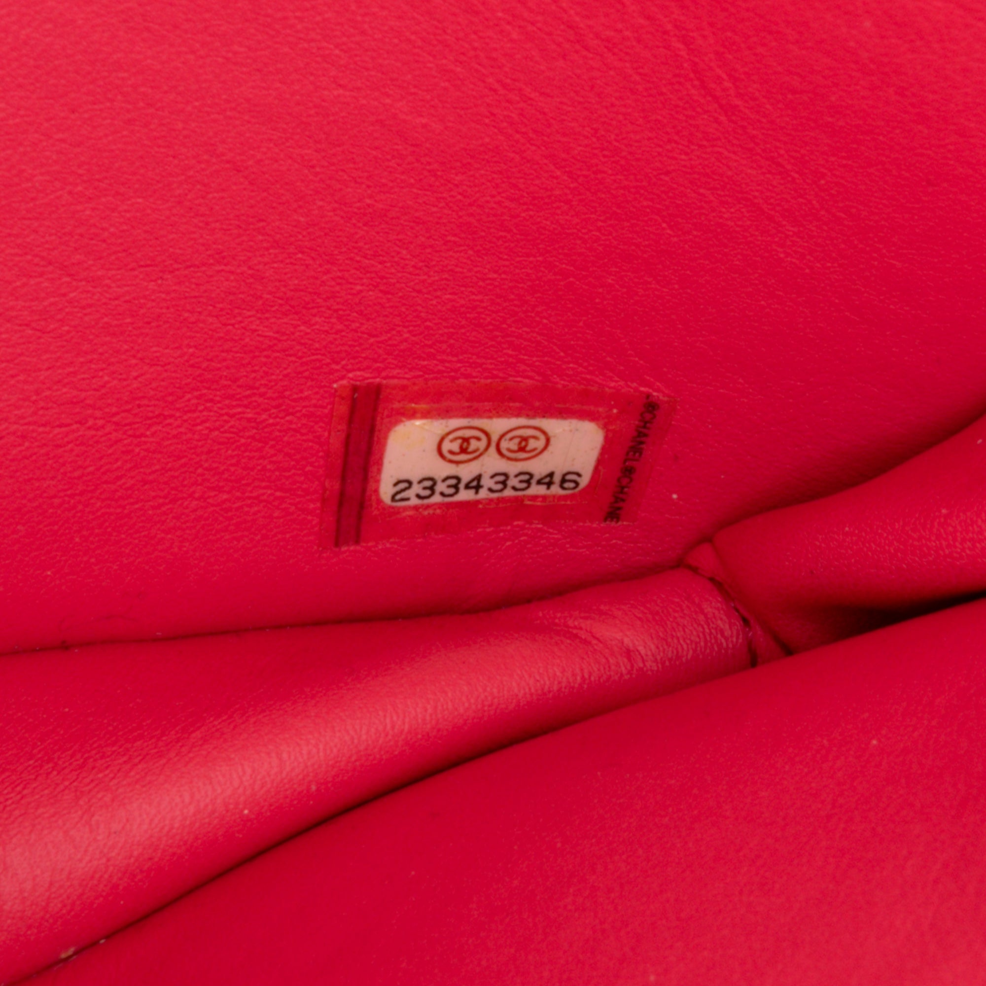 Quilted Lambskin Pearl Chain East West Single Flap