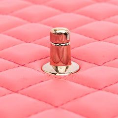 Quilted Lambskin Pearl Chain East West Single Flap