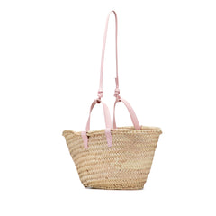 Teen Raffia Cuir Triomphe Classic Panier Tote