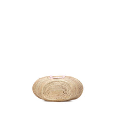 Teen Raffia Cuir Triomphe Classic Panier Tote