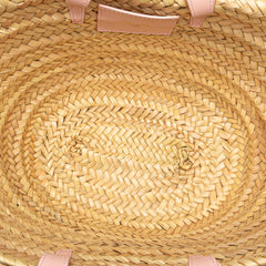 Teen Raffia Cuir Triomphe Classic Panier Tote
